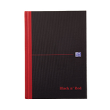 Oxford Black Red A5 Casebound Hardback Notebook