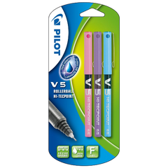 Pilot V5 Liquid Ink Rollerball Tip Pack of 3 Black
