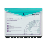 Snopake 15694 Polyfile A4 High Capacity Ring Binder Popper Wallet Landscape
