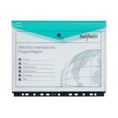 Snopake 15694 Polyfile A4 High Capacity Ring Binder Popper Wallet Landscape