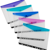 Snopake 15694 Polyfile A4 High Capacity Ring Binder Popper Wallet Landscape