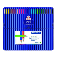 Staedtler Ergosoft 157 SB24 Triangular Colouring Pencils Assorted Colours